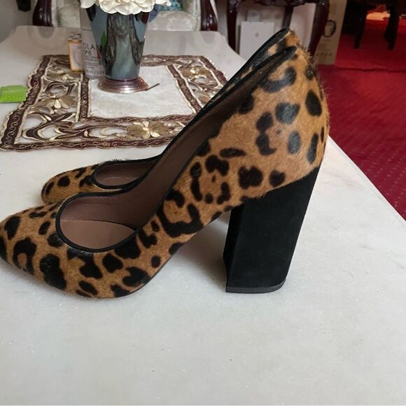 Tabitha Simmons Calf Hair Leopard Pumps- Size 37 - Picture 2 of 6